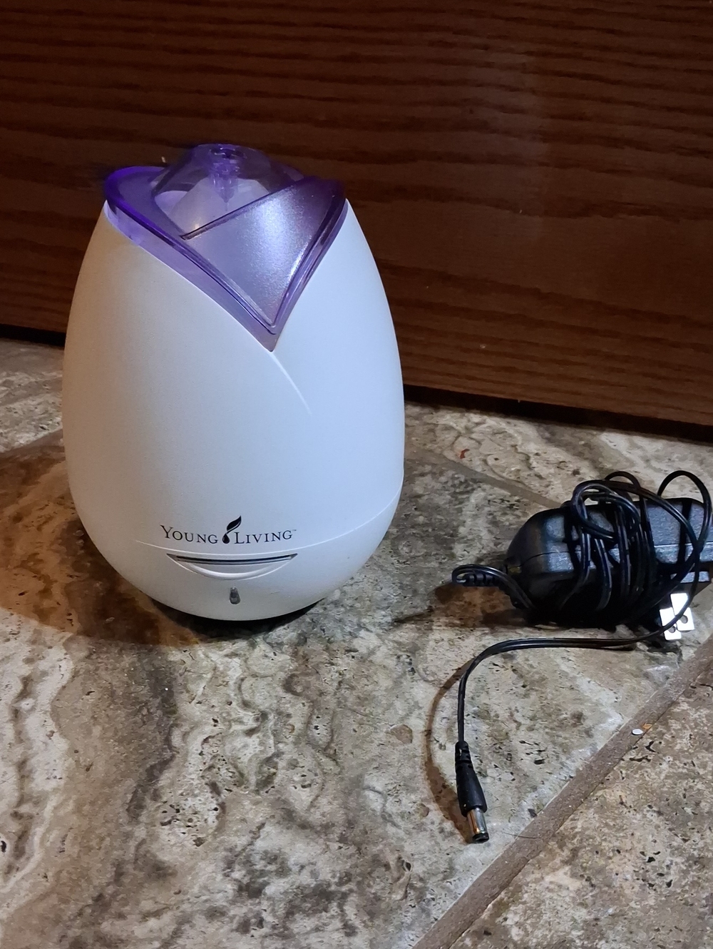 Young Living White and Purple Aroma Diffuser with Power Adapter